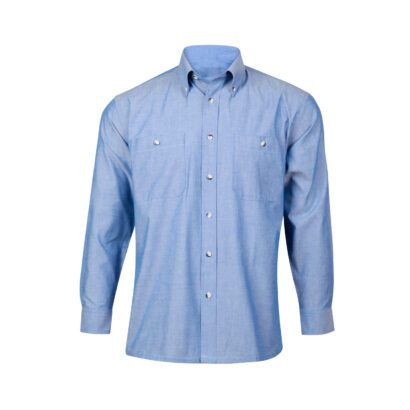Wrinkle Free Men’s Chambray L/S Business Shirt