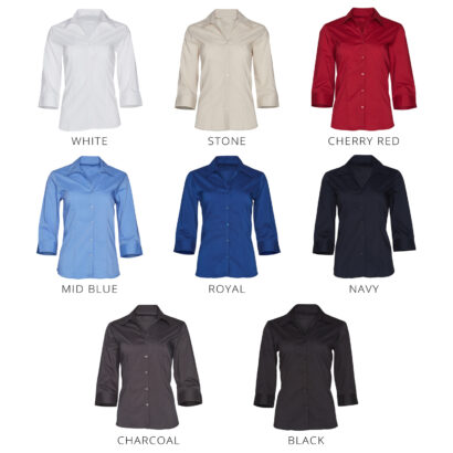Teflon Business ¾ Sleeve Shirt for Women