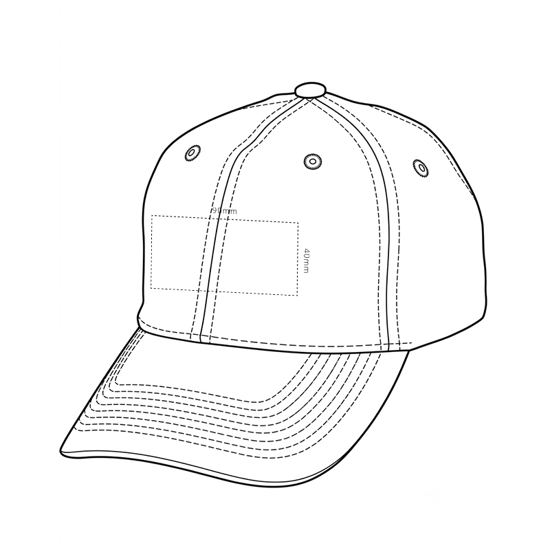 Buckled Back Closure on Heavy Brushed Structured Cap - Image 2