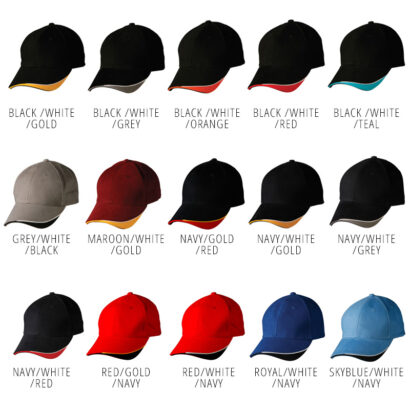 Heavy Brushed Tri-Color Caps