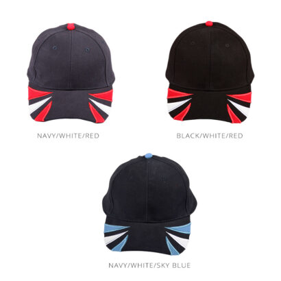 Heavy Brushed Cotton Tri-Coloured Spider Caps
