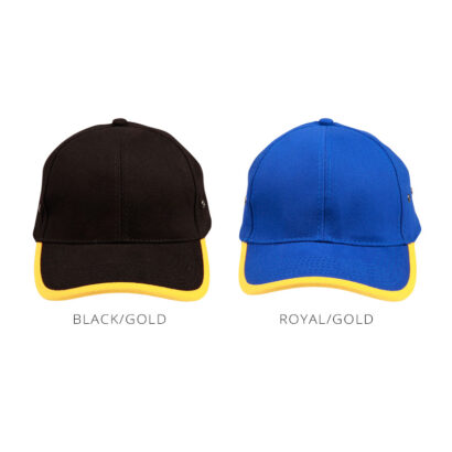 Heavy Brushed Structured Cap with Peak and Back Trim