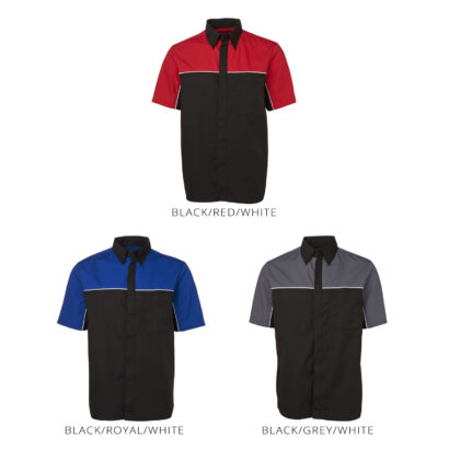 Men's Contrast Shoulder Panel Moto Shirt