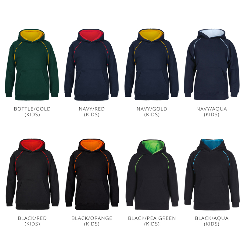 Cool Contrast Fleecy Hoodie - Kids and Adults - Image 2