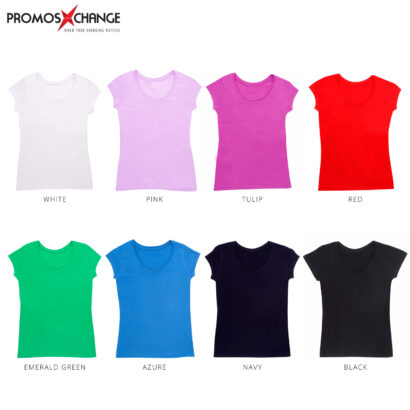 Ladies Jersey Scoop Neck Custom Printed T-shirts