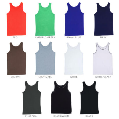Mens 1x1 Rib Singlet Tee