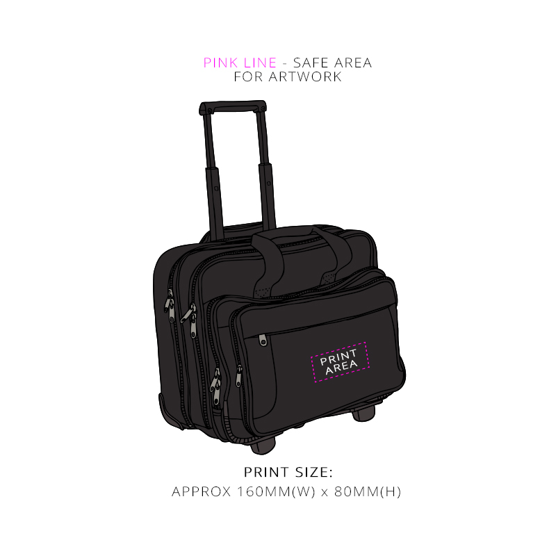 1800D Nylon Laptop Trolley Bag - Image 2