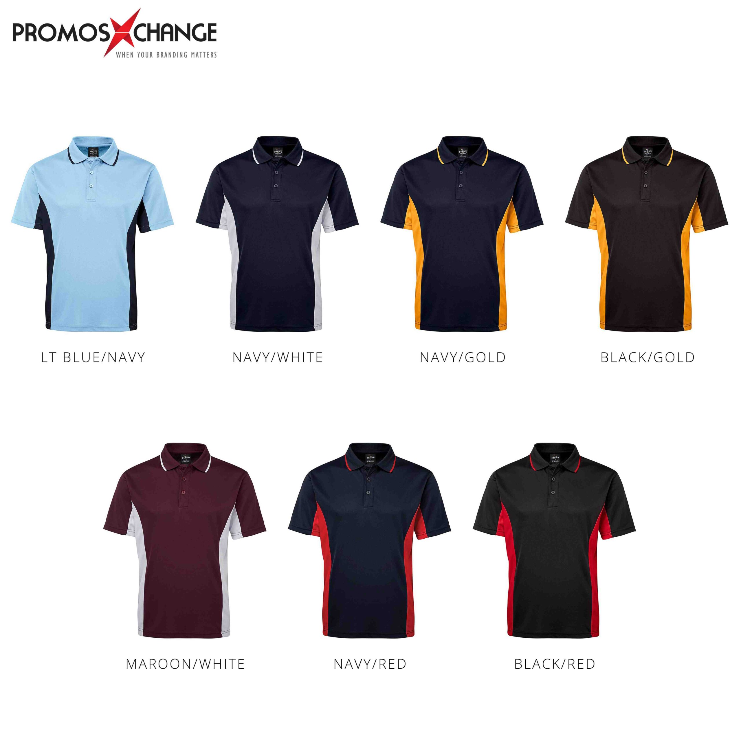 Mens Printed Duo Contrast Polo