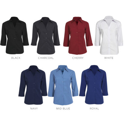 Ladies' Stretch 3/4 Sleeve Shirt