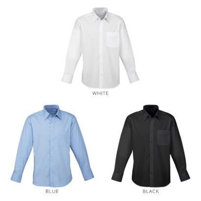 Men's Long Sleeve Poplin Basic Shirt