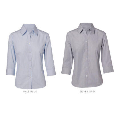 Fine Stripe 3/4 Sleeve Women's Corporate Shirt