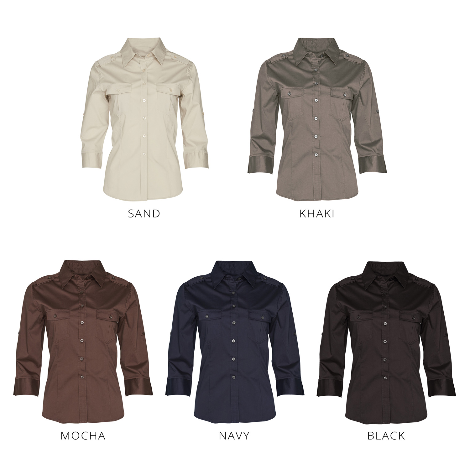 Military Designed 3/4 Sleeve Womens Shirt