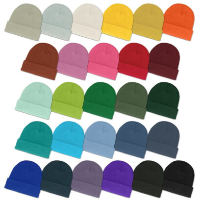 Everest Beanie - Embroidery 7cm Roll-Up Cuff