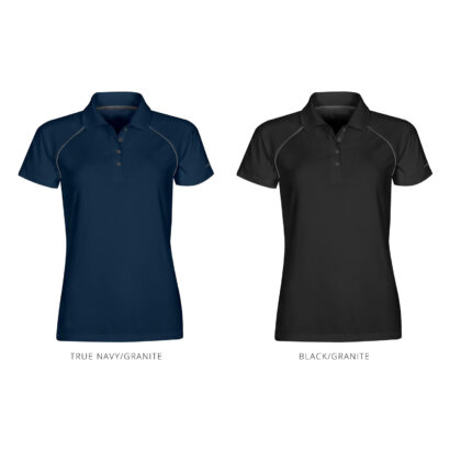 Women Subtle Textured Piping Polo Shirt