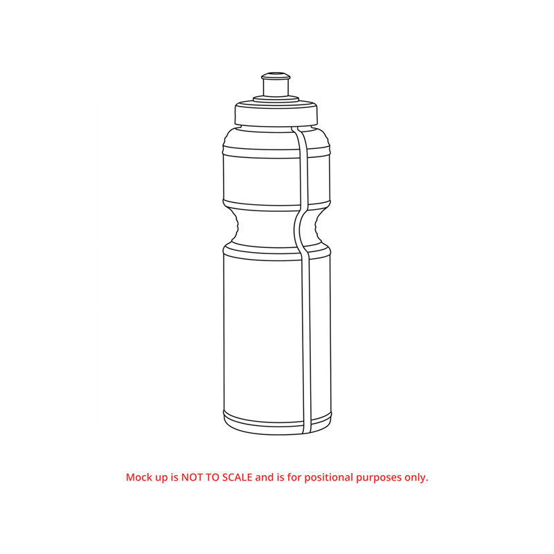 Sports Bottle with Screwtop Lid and Clear Strip - 750ml - Image 2