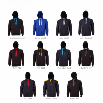 Adults’ Close Front Contrast Fleece Hoodie