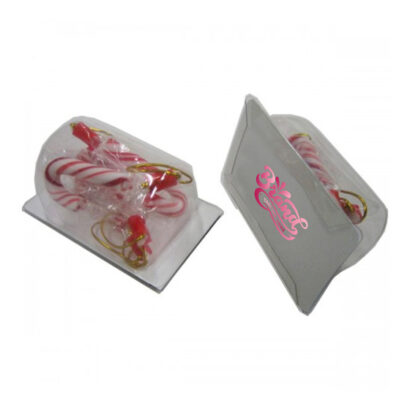 Corporate Card Treat with 4 Red & White Candy Canes