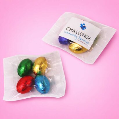 Mini Solid Easter Eggs In Bag with Label