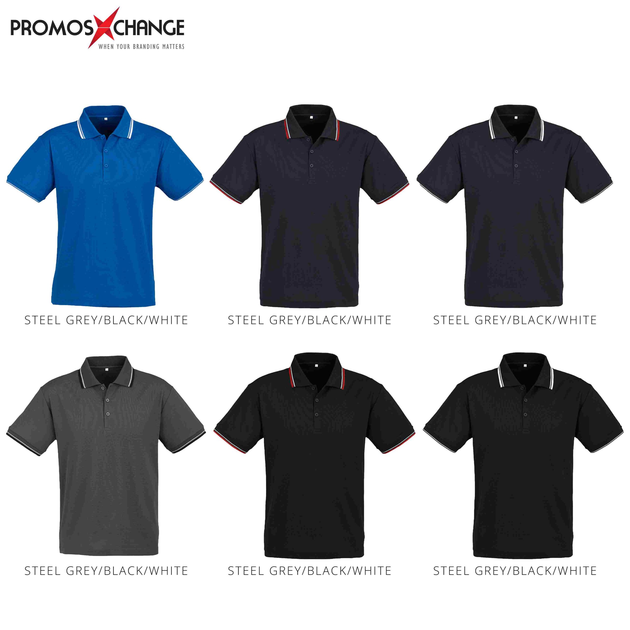 Men's Knitted Twin Stripe Collar Polo