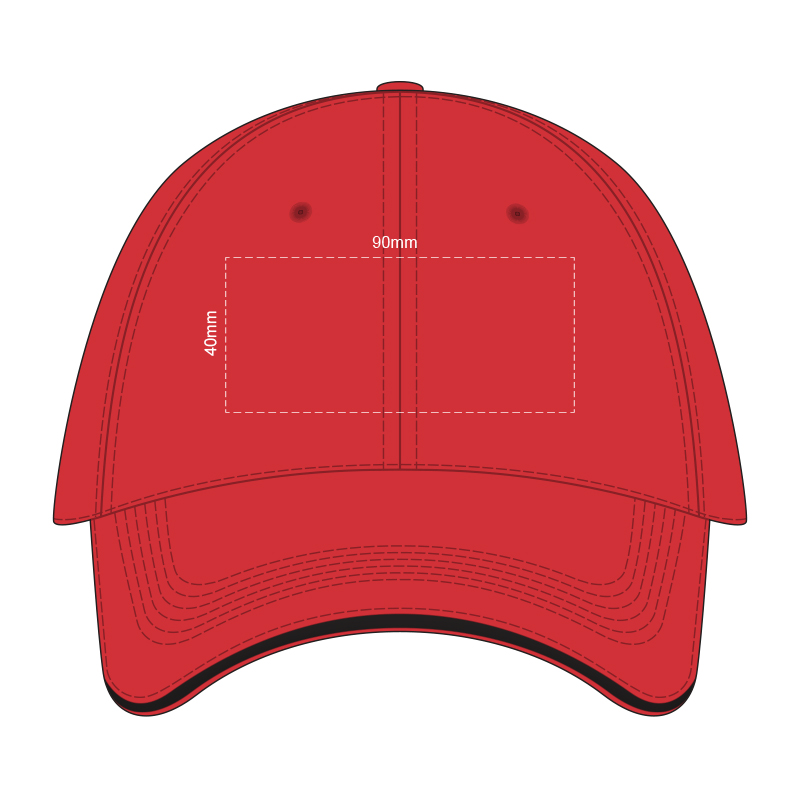 Cotton Black Trim Caps - Image 2