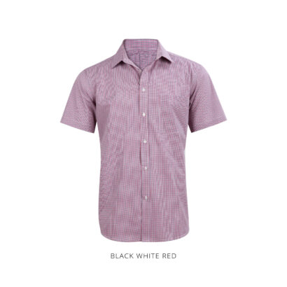 Men's Mini Gingham Short Sleeve Shirt - Two Tone