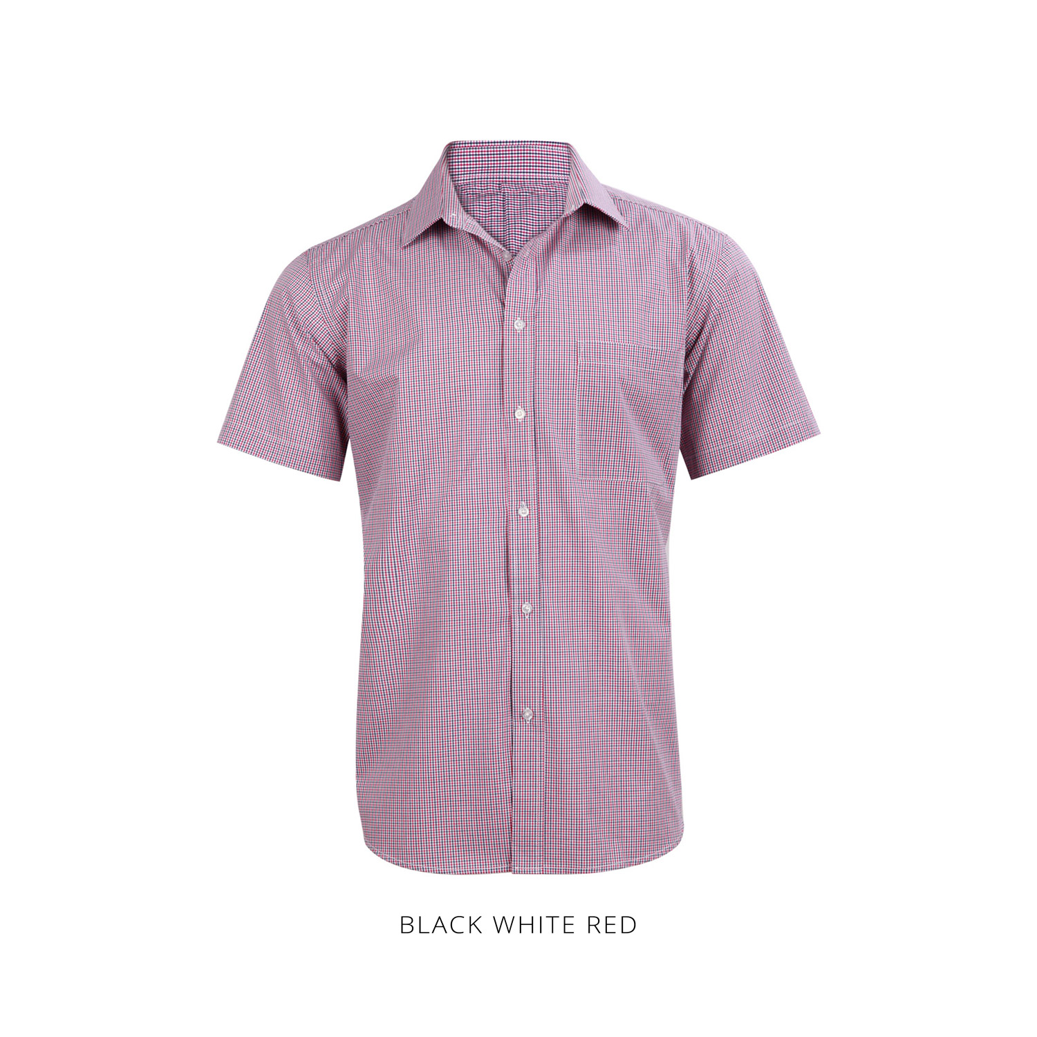 Men's Mini Gingham Short Sleeve Shirt - Two Tone
