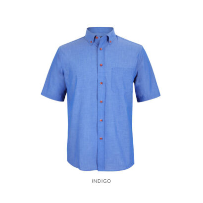 Men's Short Sleeve Indigo Chambray Shirt