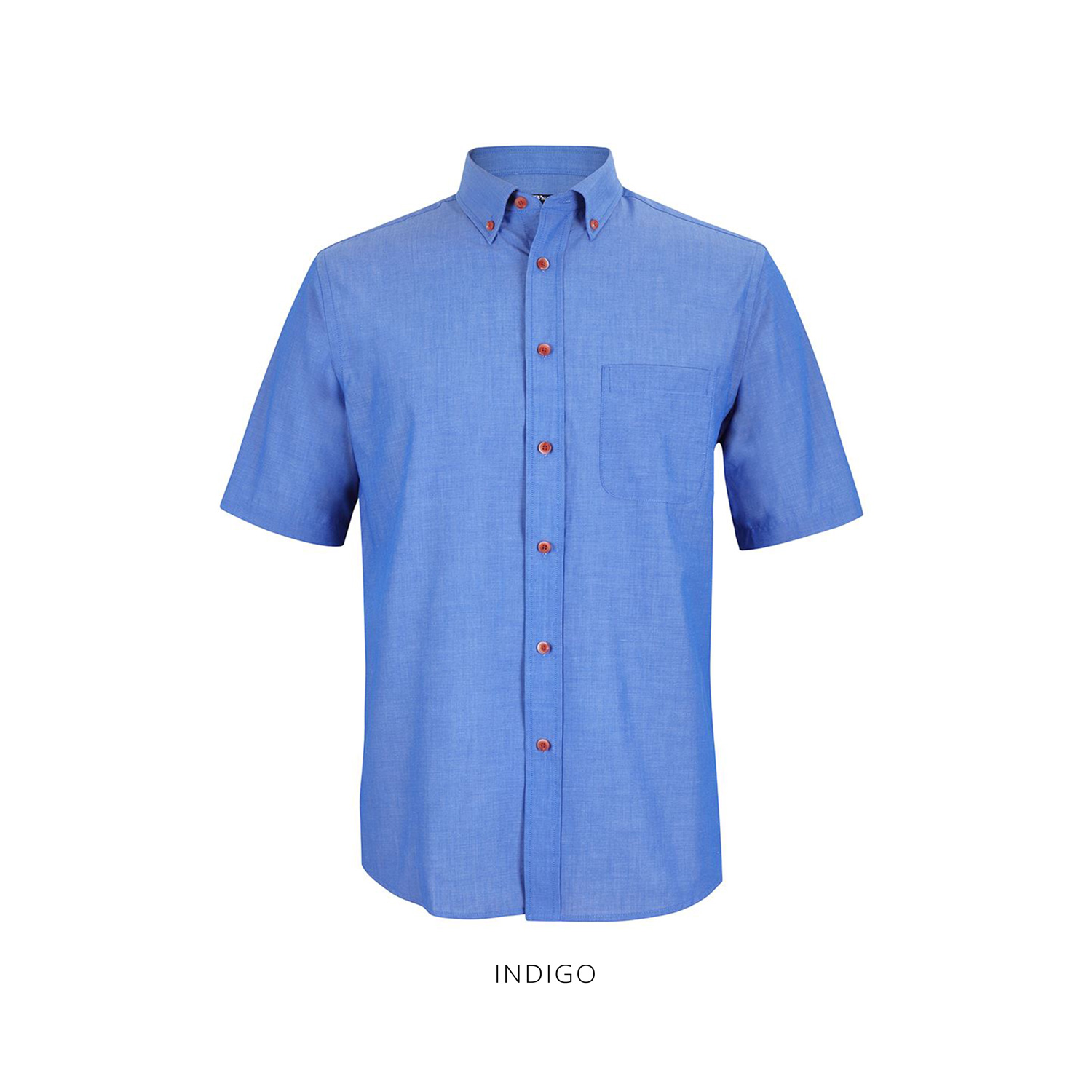 Men's Short Sleeve Indigo Chambray Shirt