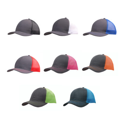 Charcoal Contrast Mesh Cap