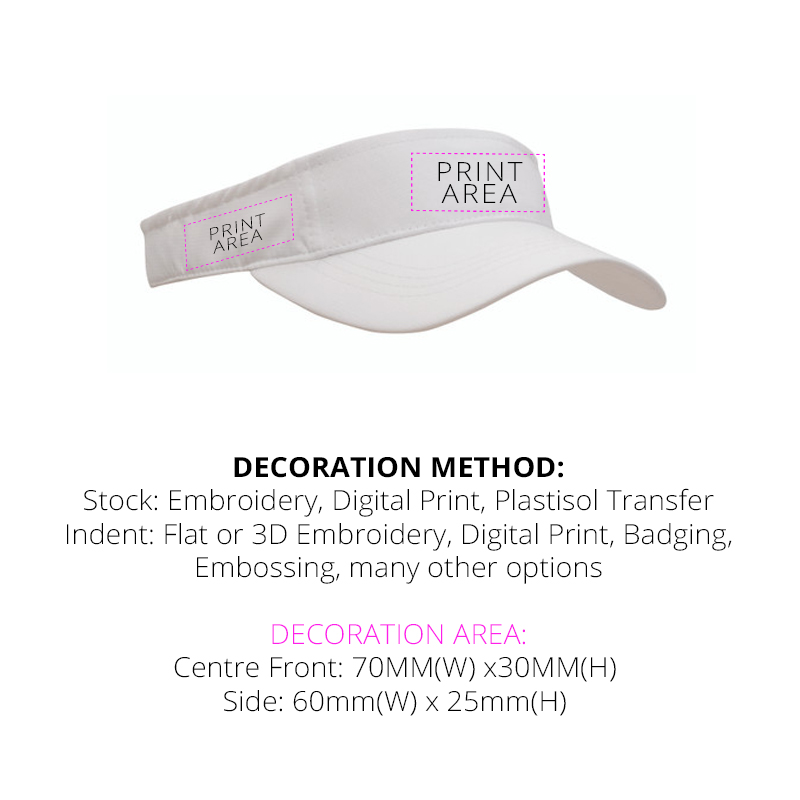 Touch Strap Sports Visor - Image 2