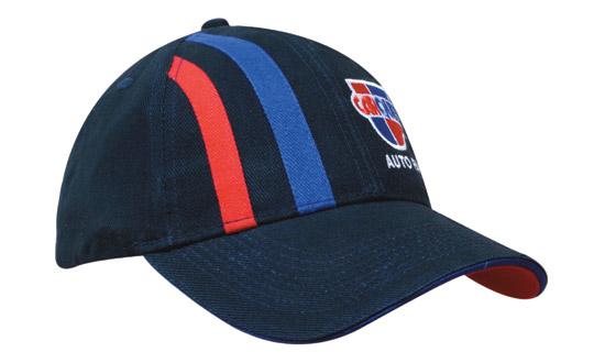 6 Panel Cap with Thin Trim over Crown
