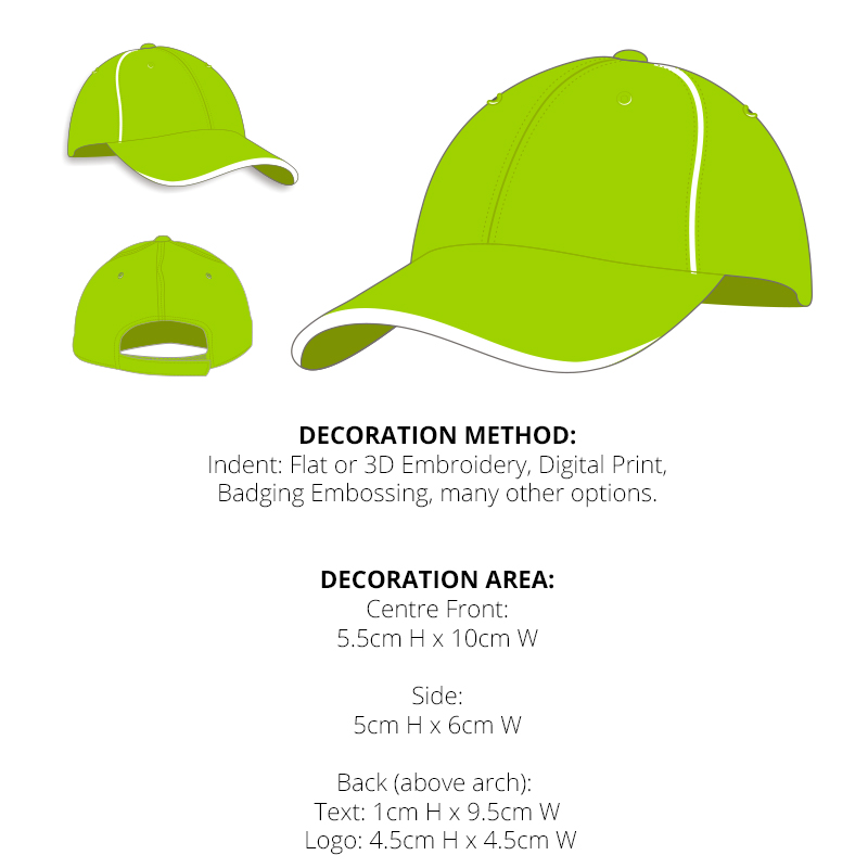 6 Panel Cap with Sandwich to Peak and Front Panels - Image 2