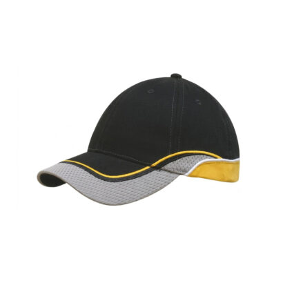 Brushed Cotton Caps with Mesh Peak and Crown