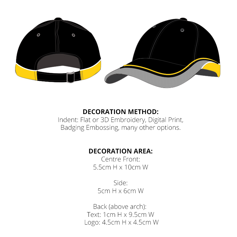 Brushed Cotton Caps with Mesh Peak and Crown - Image 2