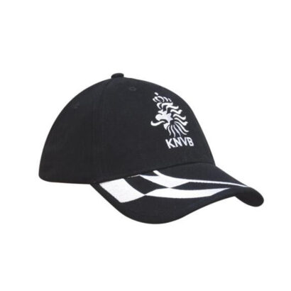 6 Panel Cap Check Embroidered to Peak