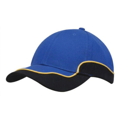 6 Panel Cap with Peak & Crown Trim and Piping