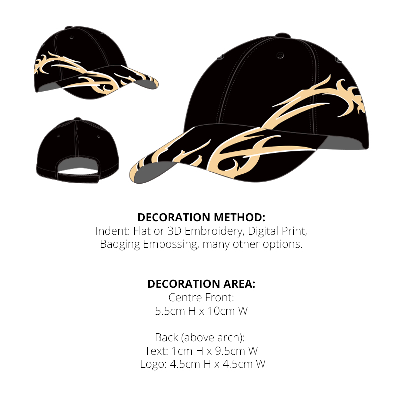 Brushed Heavy Cotton 6-Panel Caps with Embroidered Crest - Image 2