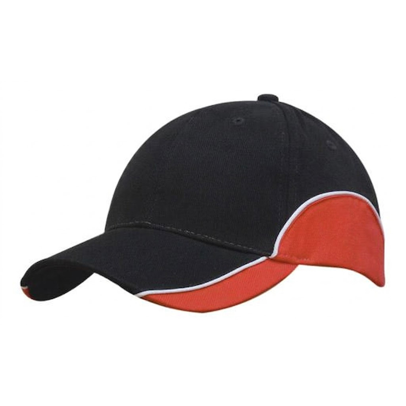 6 Panel Cap with Peak & Crown Trimmed Inserts