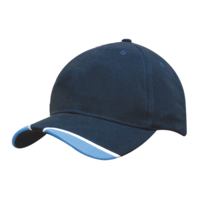 6 Panel Cap with Piped Peak Indents