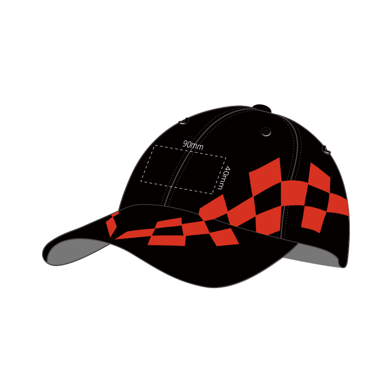 Brushed Cotton V-Checked Embroidery Caps - Image 2