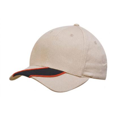 6 Panel Cap with Peak Insert & Piping