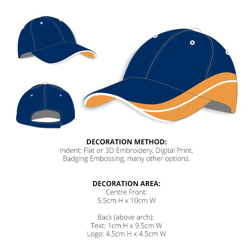 Cotton Crown Peak Inserts 6-Panel Caps - Image 2