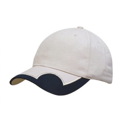 6 Panel Cap with Peak Insert & Embroidered Trim
