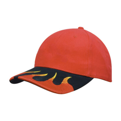 6 Panel Cap with Peak Flames