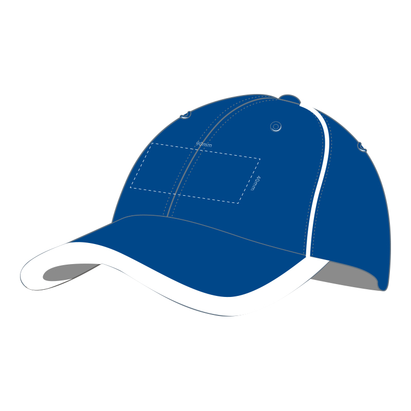 6 Panel Cap with Peak Trim & Piping - Image 2