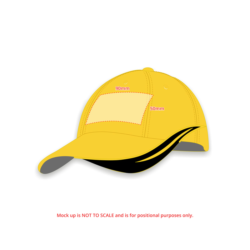 6 Panel Cap with Peak & Crown Inserts with Embroidered Trim - Image 2