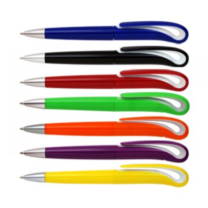 Twist Action Pen with Unique Clip