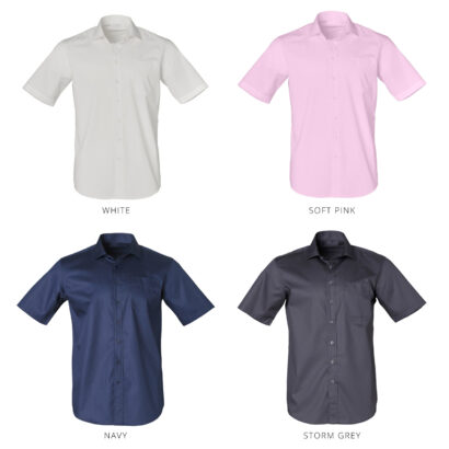 Cotton Rich Taped Seam Short Sleeve Shirt - Men