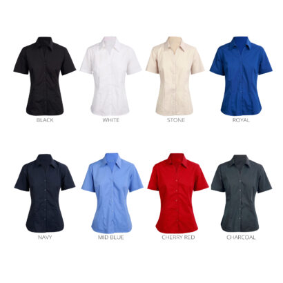 Ladies Short Sleeve Teflon Business Shirt