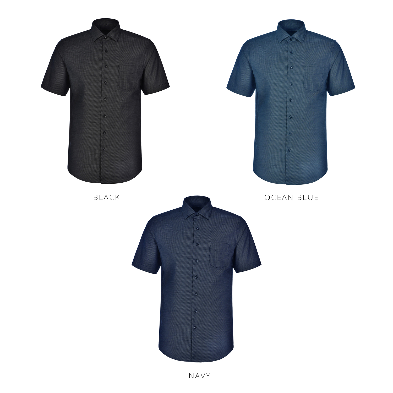 Pin Dot Short Sleeve Stretch Shirt - Men